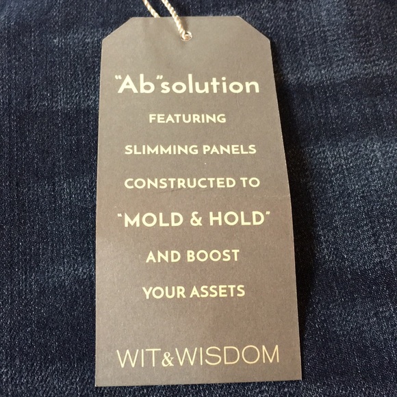 WIT & WISDOM Ab Solution Indigo Jeans Size 22W - Picture 9 of 13